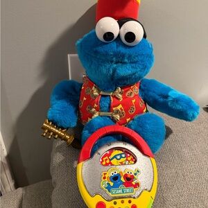 Y2K 90s and early 2000s Sesame Street Cookie Monster toy bundle